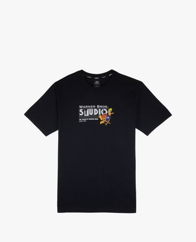  SKECHERS - Áo thun unisex cổ tròn tay ngắn đơn giản 