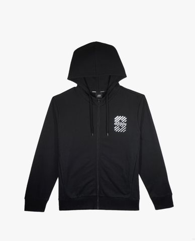  SKECHERS - Áo khoác unisex phối mũ tay dài khóa zip thời trang 