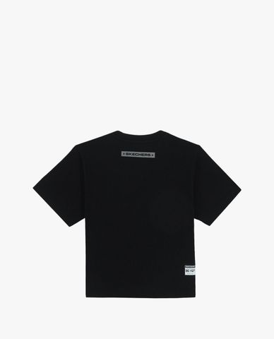  SKECHERS - Áo thun nữ cổ tròn tay ngắn phom lửng DC Collection 