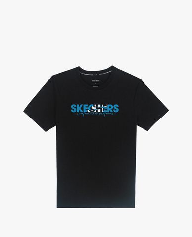  SKECHERS - Áo thun thể thao nam cổ tròn tay ngắn năng động 