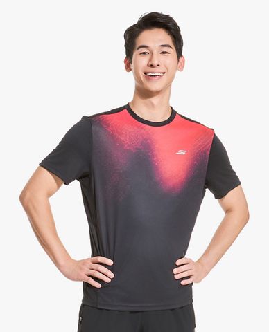  SKECHERS - Áo thun thể thao nam cổ tròn tay ngắn CNY 