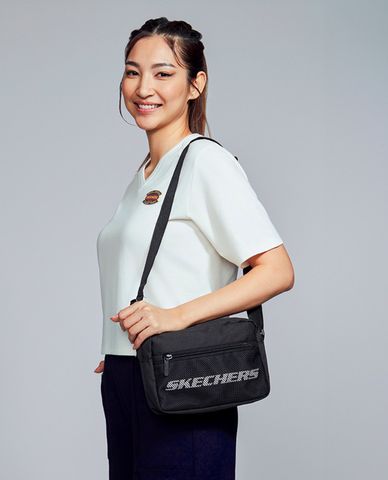  SKECHERS - Túi đeo chéo unisex phom chữ nhật phối logo 