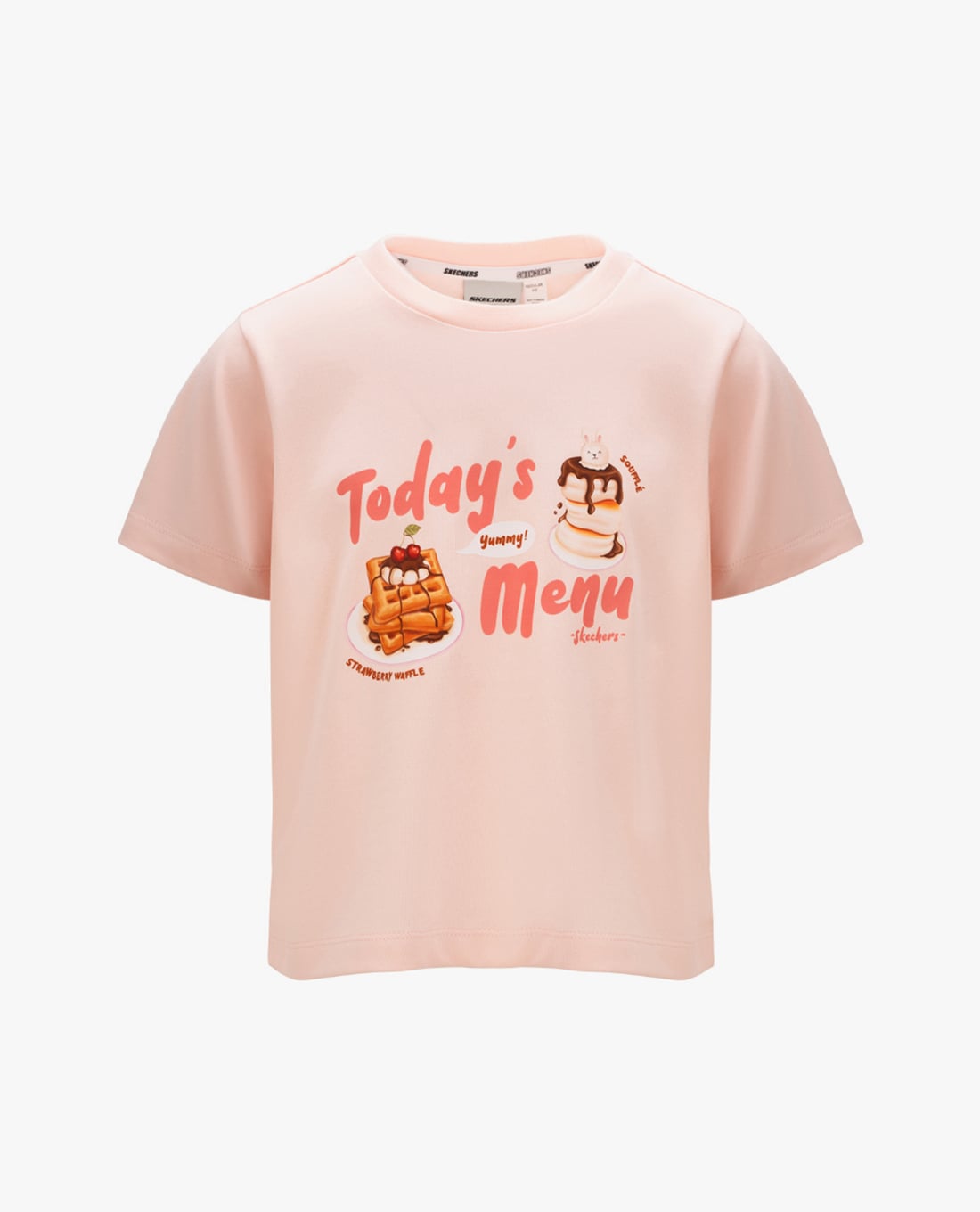 SKECHERS - Áo thun bé gái cổ tròn tay ngắn hiện đại