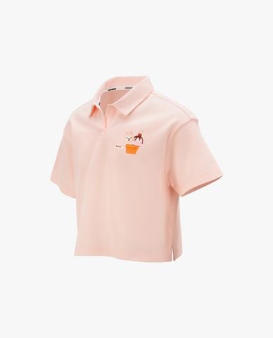  SKECHERS - Áo polo bé gái cổ bẻ tay ngắn 