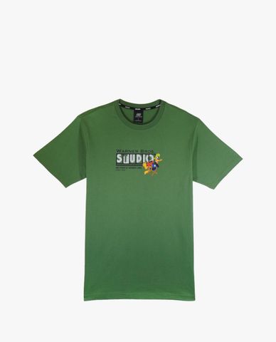  SKECHERS - Áo thun unisex cổ tròn tay ngắn đơn giản 