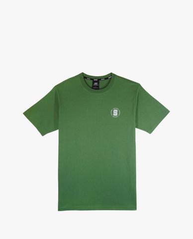  SKECHERS - Áo thun unisex cổ tròn tay ngắn in hình thời trang 