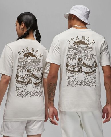  NIKE - Áo thun unisex cổ tròn tay ngắn hiện đại 