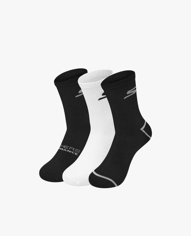  SKECHERS - Pack 3 đôi vớ unisex cổ cao Crew 