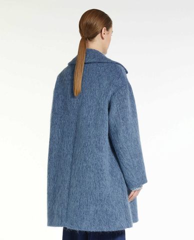  WEEKEND MAX MARA - Áo khoác dạ lông cừu nữ dáng dài Pepli 