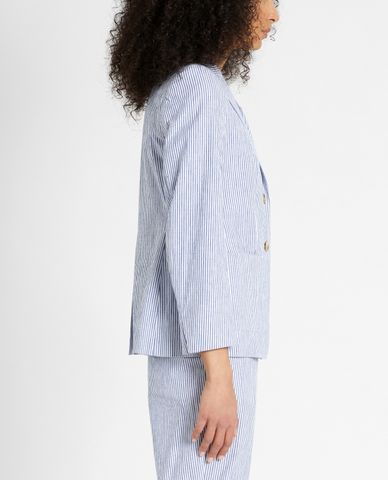  WEEKEND MAX MARA - Áo blazer nữ hai nút cài Linen And Cotton 