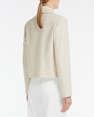  WEEKEND MAX MARA - Áo blazer nữ dáng lửng thời trang Cotton Blend 