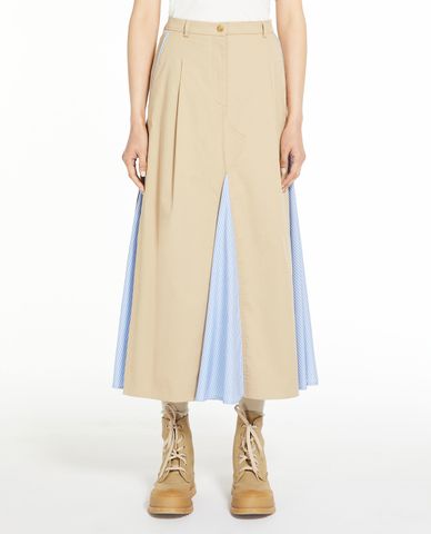 WEEKEND MAX MARA - Chân váy xếp li midi Cotton Eclisse 