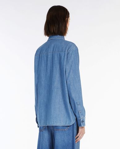  WEEKEND MAX MARA - Áo sơ mi denim nữ tay dài thanh lịch Ofride 