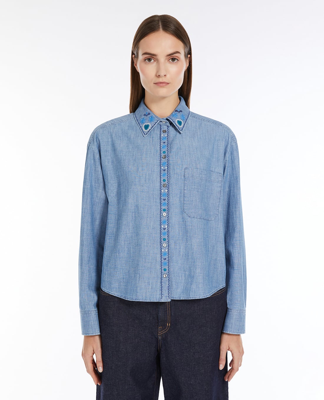 WEEKEND MAX MARA - Áo sơ mi nữ cổ bẻ tay dài Musette