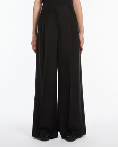  WEEKEND MAX MARA - Quần nữ ống rộng xếp li Veliero 