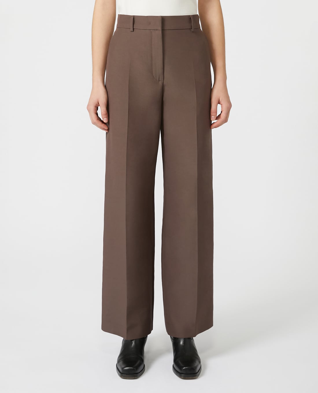 WEEKEND MAX MARA - Quần nữ ống rộng xếp li Ballo