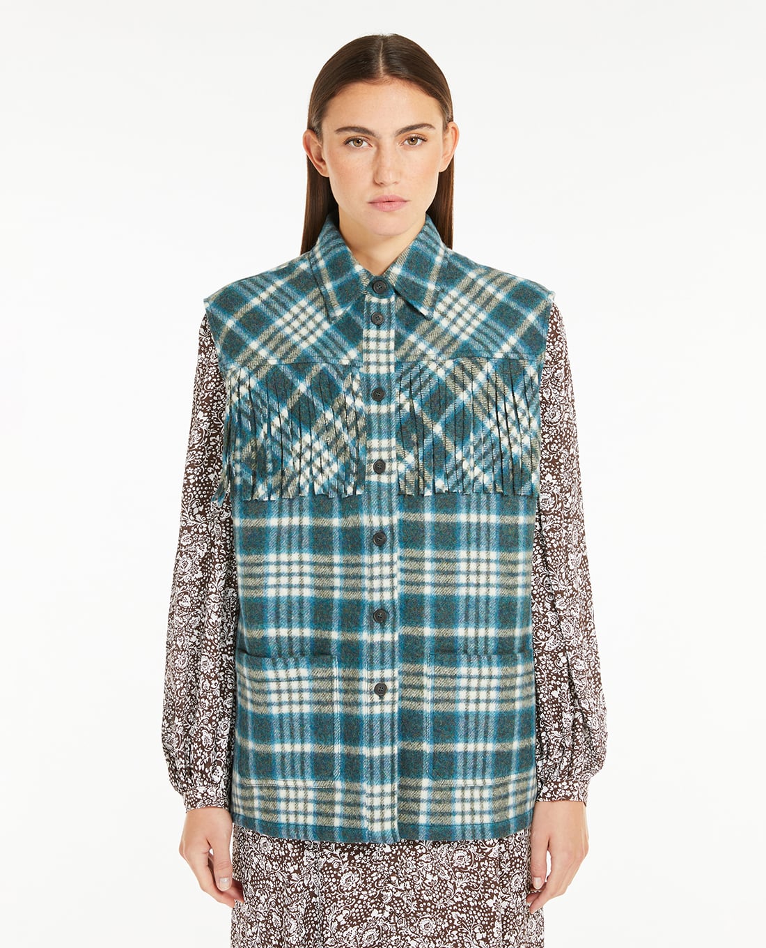 WEEKEND MAX MARA - Áo khoác gilet cổ bẻ phối nút Colle