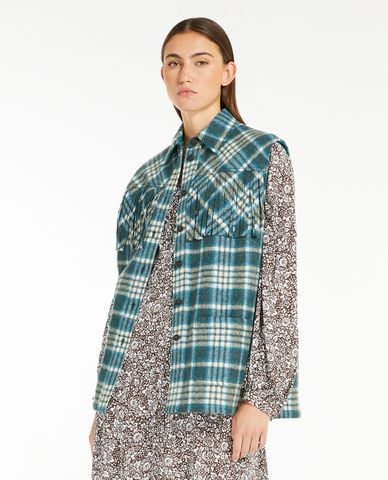  WEEKEND MAX MARA - Áo khoác gilet cổ bẻ phối nút Colle 