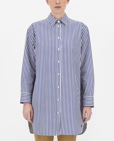  WEEKEND MAX MARA - Áo sơ mi nữ phom suông dài Cotton Poplin 