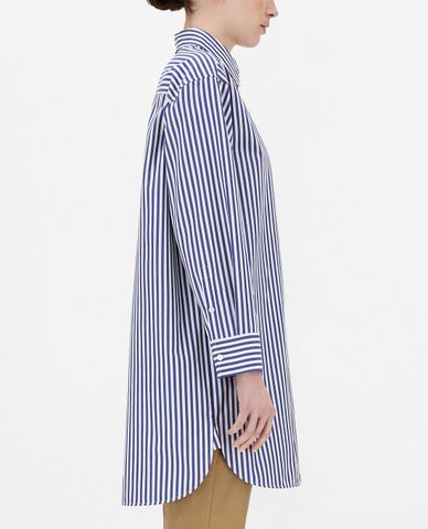  WEEKEND MAX MARA - Áo sơ mi nữ phom suông dài Cotton Poplin 