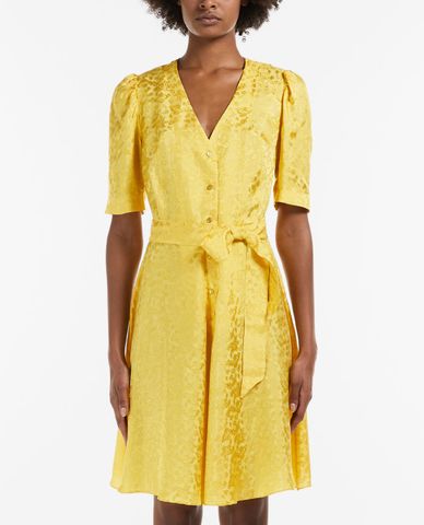  WEEKEND MAX MARA - Đầm mini ngắn tay cổ V Viscose Jacquard 