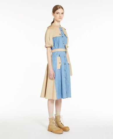  WEEKEND MAX MARA - Đầm sơ mi midi denim tay ngắn Adepto 