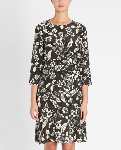  WEEKEND MAX MARA - Đầm mini tay dài cổ tròn Silk Crepe De Chine 