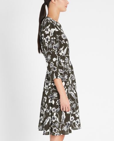  WEEKEND MAX MARA - Đầm mini tay dài cổ tròn Silk Crepe De Chine 