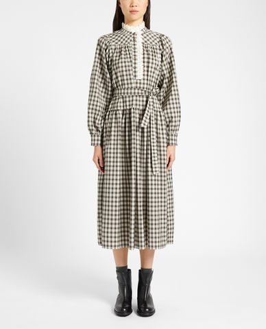  WEEKEND MAX MARA - Đầm midi sơ mi cột eo Woollen Cloth 