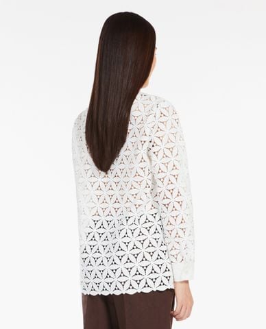  WEEKEND MAX MARA - Áo sơ mi cổ bẻ tay dài phối ren hoa Afona 