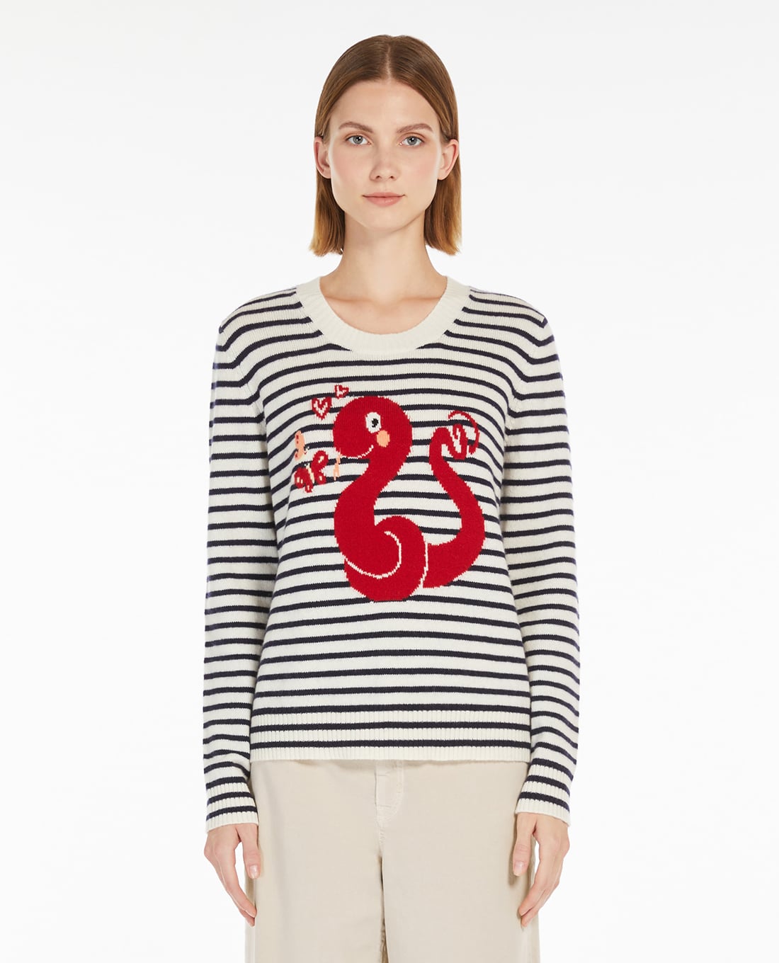 WEEKEND MAX MARA - Áo sweater nữ tay dài cổ tròn Kansas