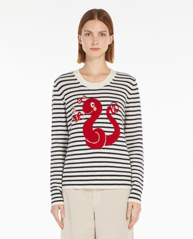  WEEKEND MAX MARA - Áo sweater nữ tay dài cổ tròn Kansas 
