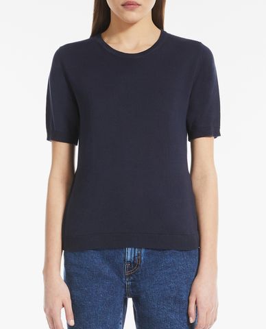  WEEKEND MAX MARA - Áo sweater nữ tay ngắn cổ tròn Batun 