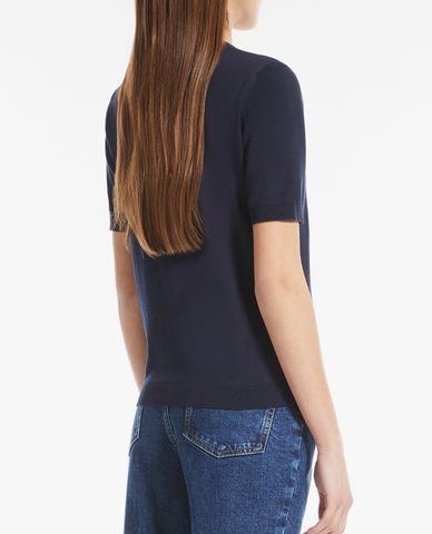  WEEKEND MAX MARA - Áo sweater nữ tay ngắn cổ tròn Batun 