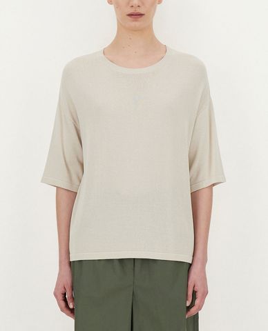  WEEKEND MAX MARA - Áo thun nữ cổ tròn tay ngắn thời trang 