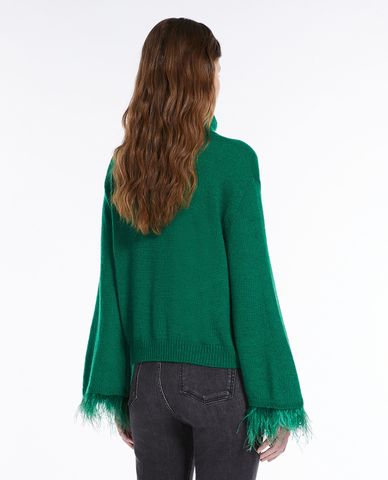  WEEKEND MAX MARA - Áo dệt kim nữ tay dài ống loe Polo 