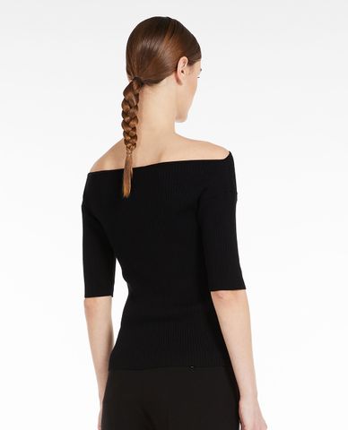  WEEKEND MAX MARA - Áo dệt kim nữ tay ngắn trễ vai Soraia 