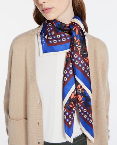  WEEKEND MAX MARA - Khăn choàng nữ họa tiết hoa Calore 