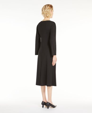  WEEKEND MAX MARA - Đầm midi cổ tròn tay dài thắt eo Romania 