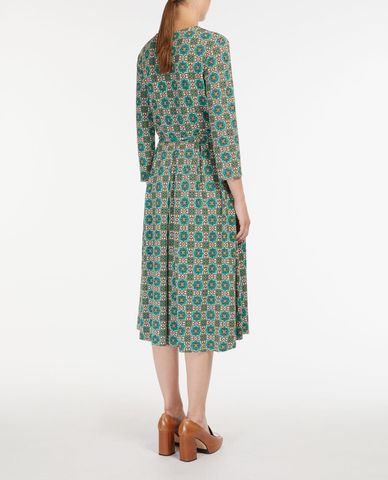  WEEKEND MAX MARA - Đầm midi tay dài cổ V đắp chéo hiện đại Mogador 