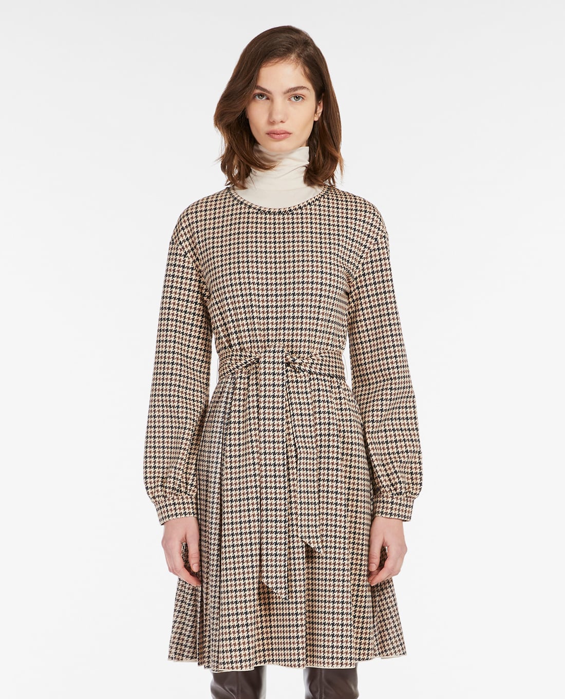 WEEKEND MAX MARA - Đầm xếp li mini phối thắt lưng Vetta