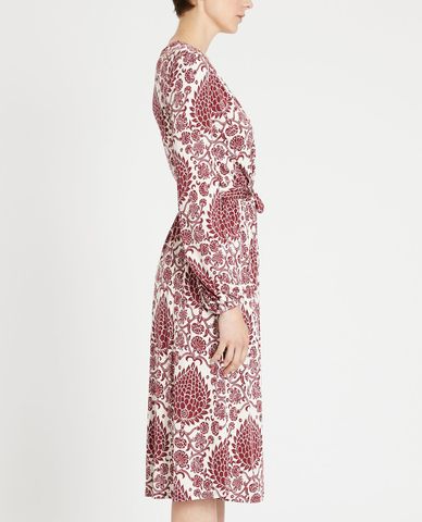  WEEKEND MAX MARA - Đầm xếp li midi tay dài dáng quấn Crepe Jersey 