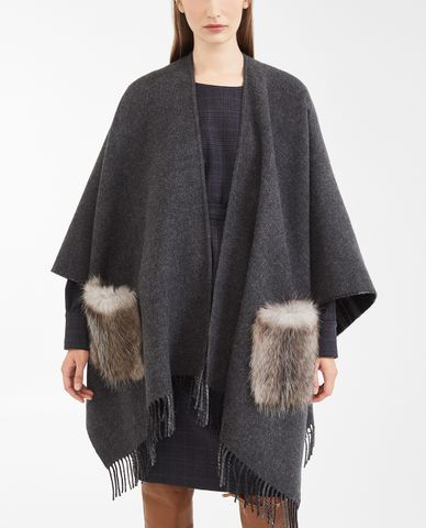  WEEKEND MAX MARA - Áo khoác kiểu nữ cánh dơi viền tua rua độc đáo 