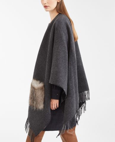  WEEKEND MAX MARA - Áo khoác kiểu nữ cánh dơi viền tua rua độc đáo 