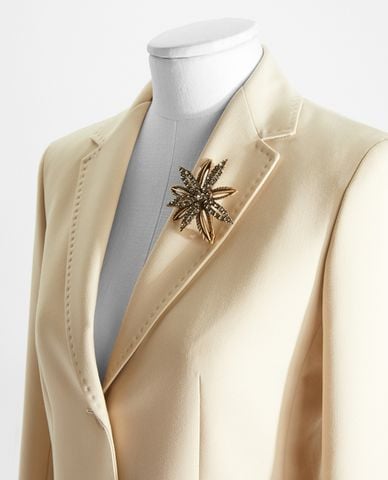  WEEKEND MAX MARA - Khuy cài áo hoa Rhinestones 