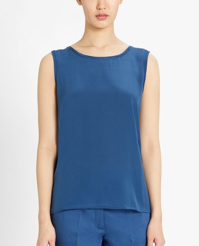  WEEKEND MAX MARA - Áo sát nách nữ phom suông Silk Crepe De Chine 