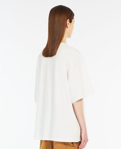  WEEKEND MAX MARA - Áo thun nữ cổ tròn tay ngắn in hình Xanadu 