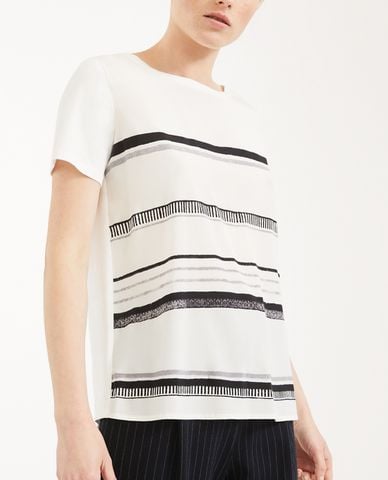  WEEKEND MAX MARA - Áo thun nữ phom suông tay ngắn thời trang 