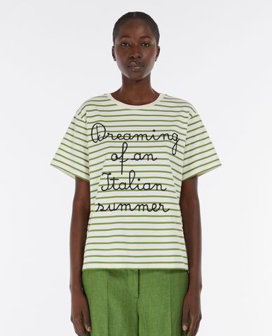  WEEKEND MAX MARA - Áo thun nữ cổ tròn tay ngắn Olga 