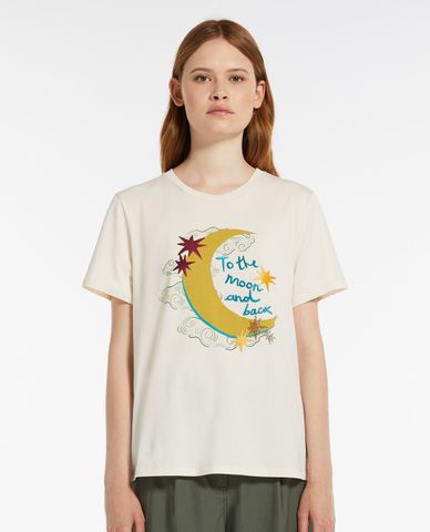  WEEKEND MAX MARA - Áo thun cổ tròn tay ngắn phối hoạ tiết Cinema 